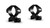 Hawke Precision Steel Ring Mounts Weaver 30mm High, With Nut 