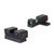 Trijicon DI Night Sight Set Interchangeable Tritium/Fiber Optic Green with Black Outline Front, Tritium Green with Black Outline Rear Black Frame for Springfieldngfield XD-S, XD-E