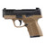 Savage Stance MC9 9mm, 3.2" Stainless Steel Barrel, Melonite Finish, Flat Dark Earth, No Thumb Safety, TruGlo Front & Night Sight Rear, 9rd