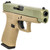 Glock 48 9mm, 4.17" Barrel, Agoge Green Slide, Coyote Tan Grip, 10rd