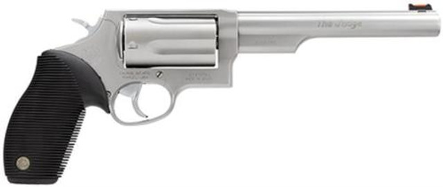Taurus Judge Single/Double 45 Colt/410ga, 6.5", Black Ribber Grip, Stainless, 5rd