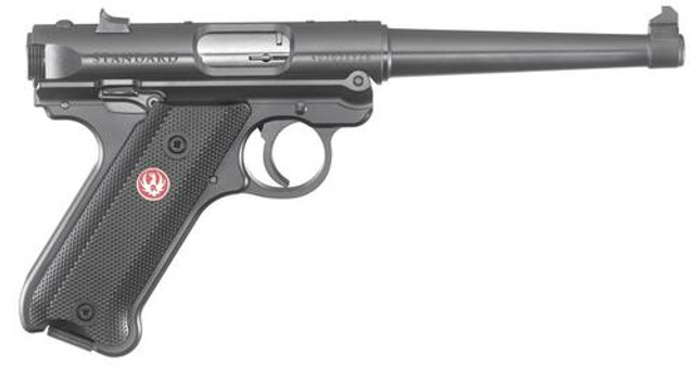 Ruger Mark IV Standard, 22LR, 6", 10rd, Black Aluminum Grips