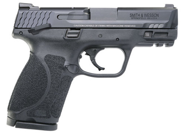 Smith & Wesson, M&P 2.0, Striker Fired, Compact 9MM, 3.6" Barr Black, 15Rd, Thumb Safety, Fixed Sights