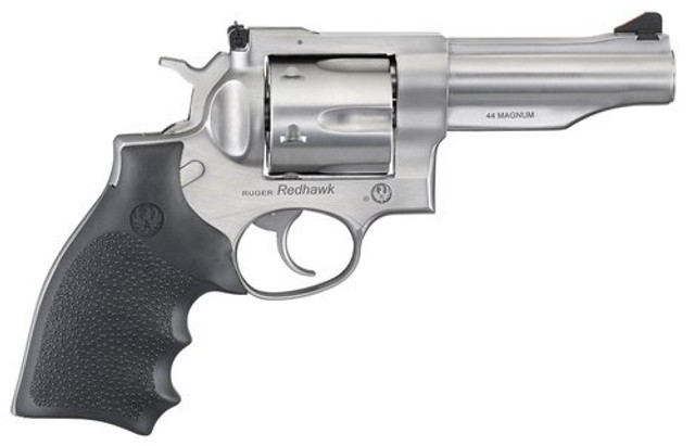 Ruger Redhawk, .44 Mag, 4.2" Barrel, 6rd, Satin Stainless, Hogue Grips