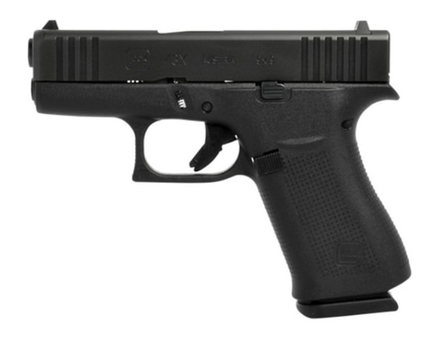 Glock G43X 9mm, 3.41", Black, 10rd, Fixed Sights