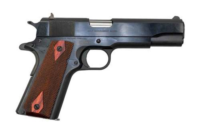 Colt 1911 Government .38 Super, 5" Barrel, Wood Grips, Blued, 9rd