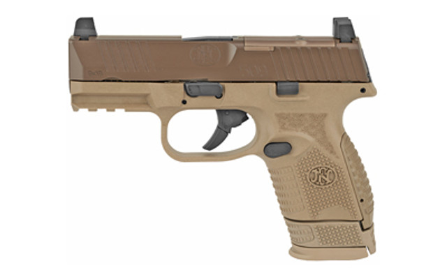 FN 509 Compact MRD 9mm, 3.7" Barrel, FN Optics Mounting System, Flat Dark Earth, 12rd/15rd