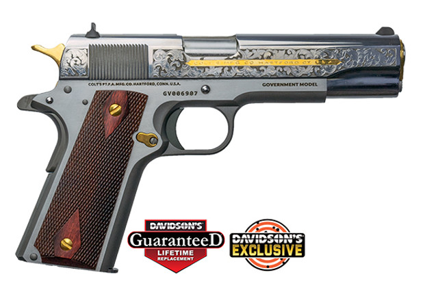Colt 1911 Heritage .38 Super 7 Round Stainless Steel, Engraved