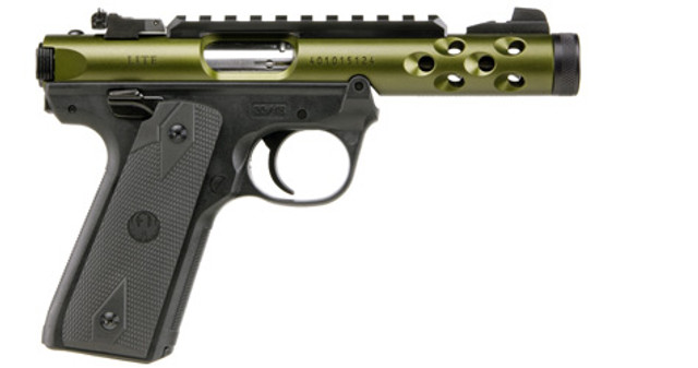 Ruger MKIV 22/45 Lite .22 LR, 4.4" Threaded Barrel, Green Anodized, 10rd