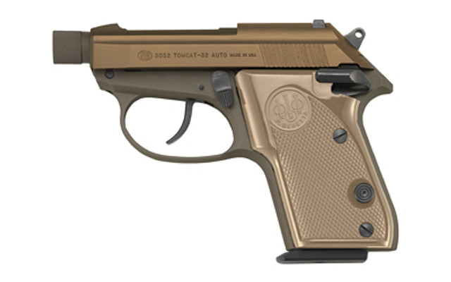 Beretta 3032 Tomcat .32 ACP, 2.9" Threaded Barrel, Manual Safety, FDE, 7rd