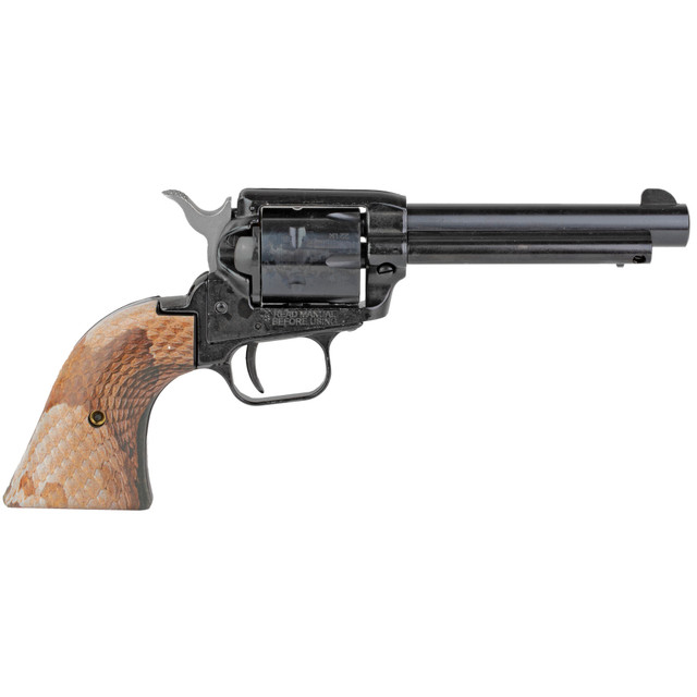 Heritage Rough Rider Copperhead .22 LR, 4.75" Barrel, Snake Grips, Blued, 6rd