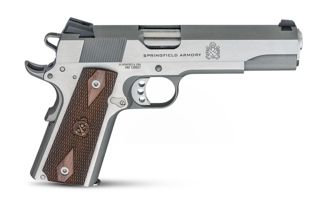 Springfield 1911 Garrison .45 ACP, 5" Barrel, 3-Dot Sights, Stainless, 7rd