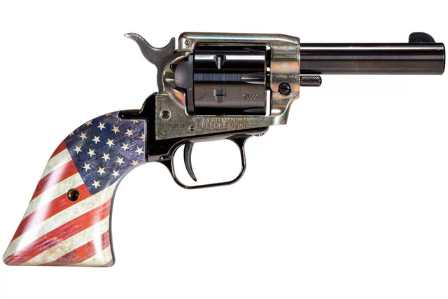 Heritage Barkeep .22 LR, 3.6" Barrel, Simulated Case-Hardened, American Flag, 6rd