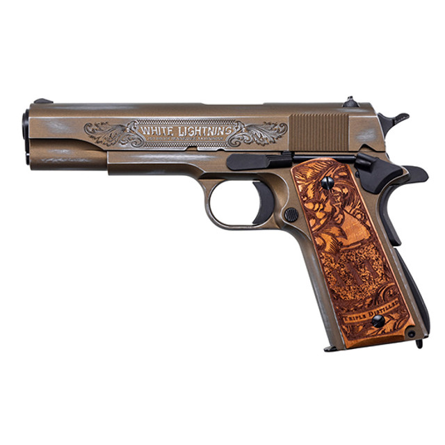 Auto Ordnance 1911 Bootlegger .45 ACP, 5" Barrel, American Walnut, Burnt Bronze, 7rd