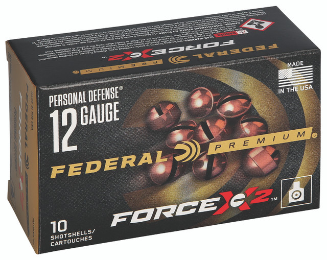 Federal Premium, Force X2, 12 Ga 1.75", 00 Buck, Buckshot, 6 Pellets, 10rd Box Impact Guns