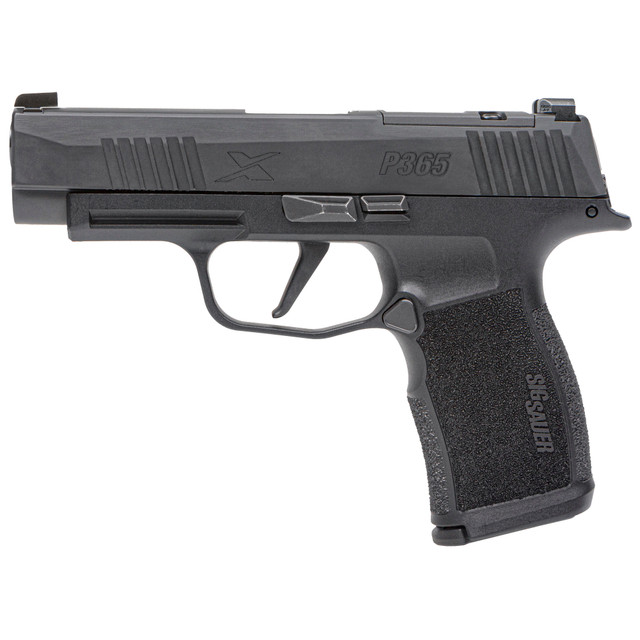 Sig P365 XL 9mm, 3.70" Barrel, Black, Optics Plate, Flat Facing Trigger, 12rd