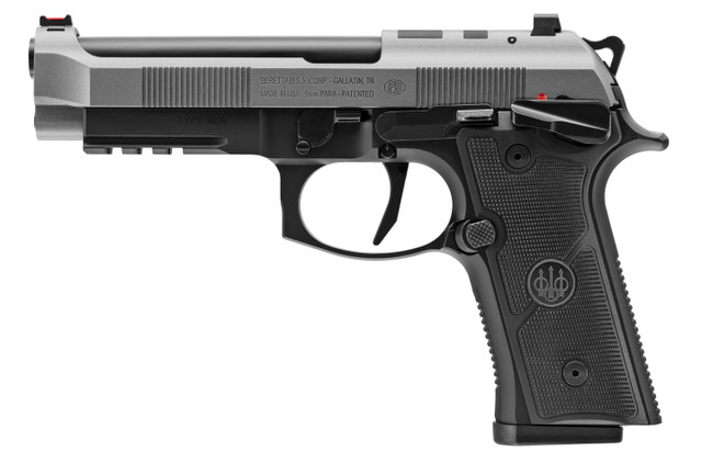 Beretta 92Xi 9mm, 4.7" Barrel, Stainless Steel, 2-Tone, Single Action Only, 18rd