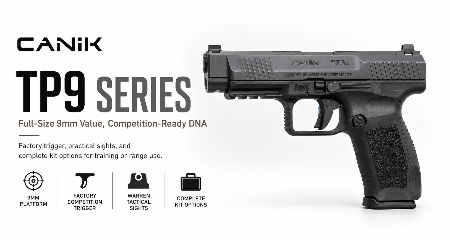 Canik TP9 Pistols for Sale | TP9SA, TP9SF Elite & Full-Size Series | Impact Guns