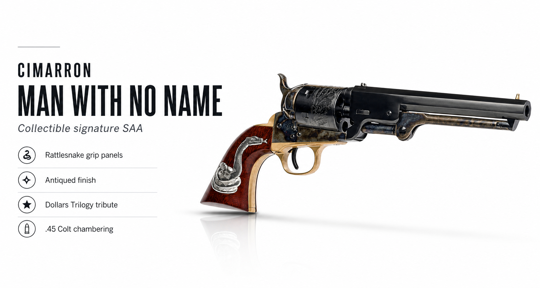 Cimarron Man With No Name for Sale — Clint Eastwood Signature SAA | Impact Guns