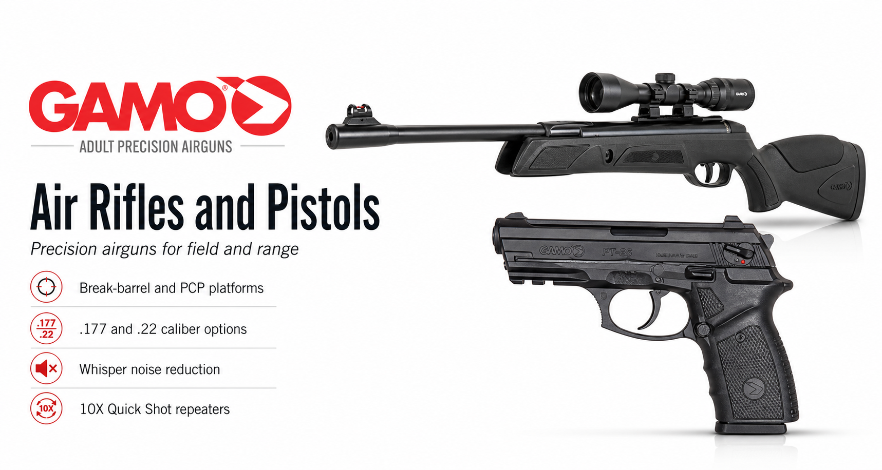 Gamo Air Rifles & Air Pistols for Sale | Impact Guns