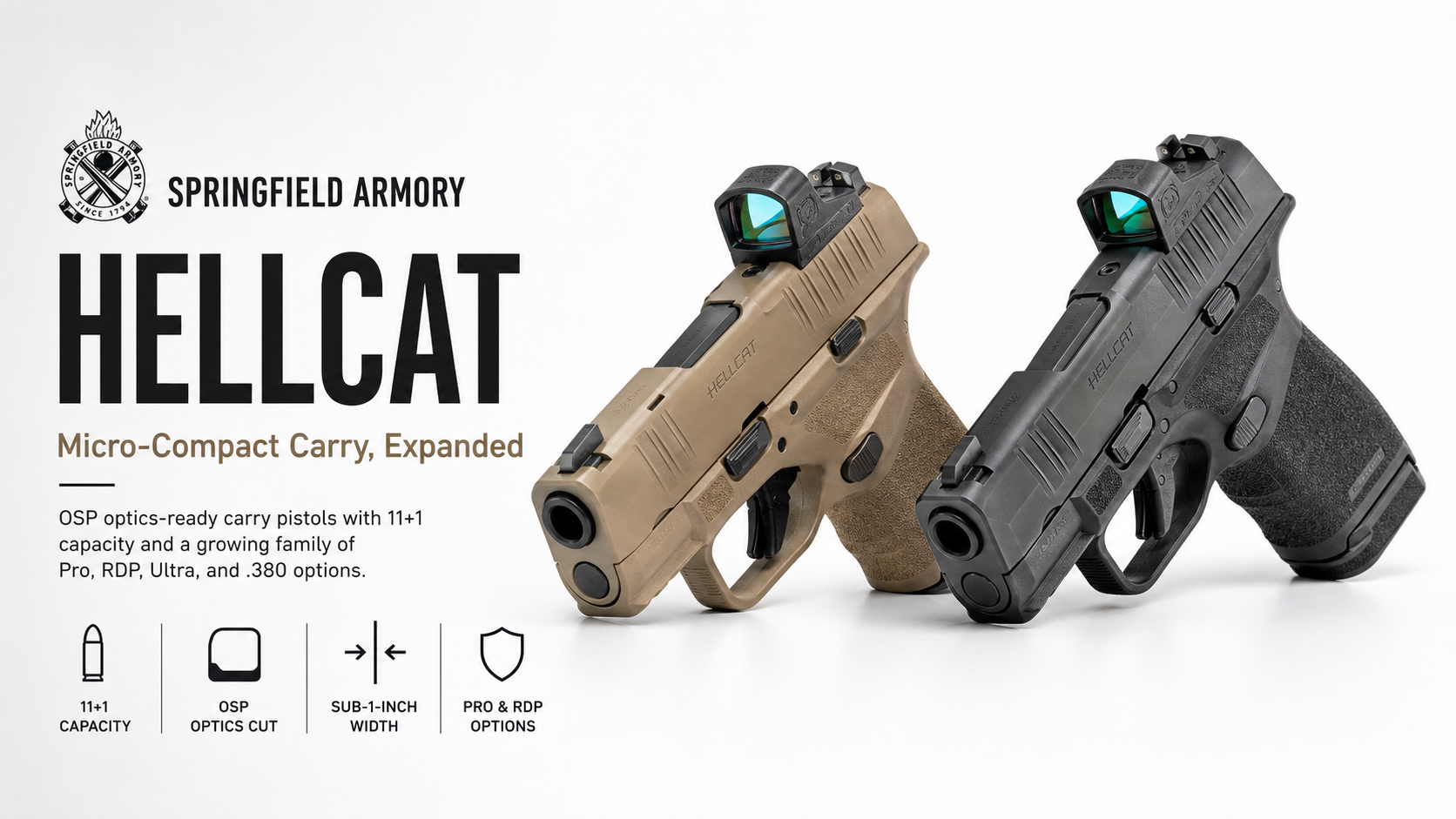 Springfield Armory Hellcat for Sale — OSP, Pro, RDP, .380 & Hellcat Ultra | Impact Guns