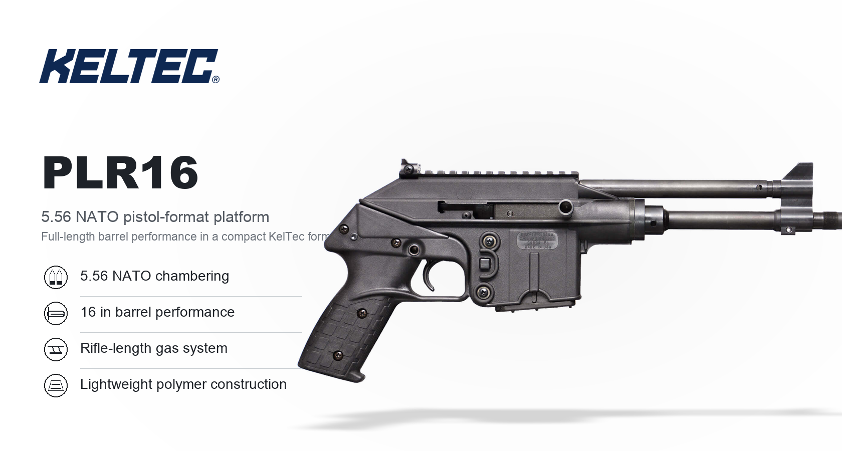 Kel-Tec PLR-16 for Sale — 5.56 NATO Semi-Auto Pistol | Impact Guns