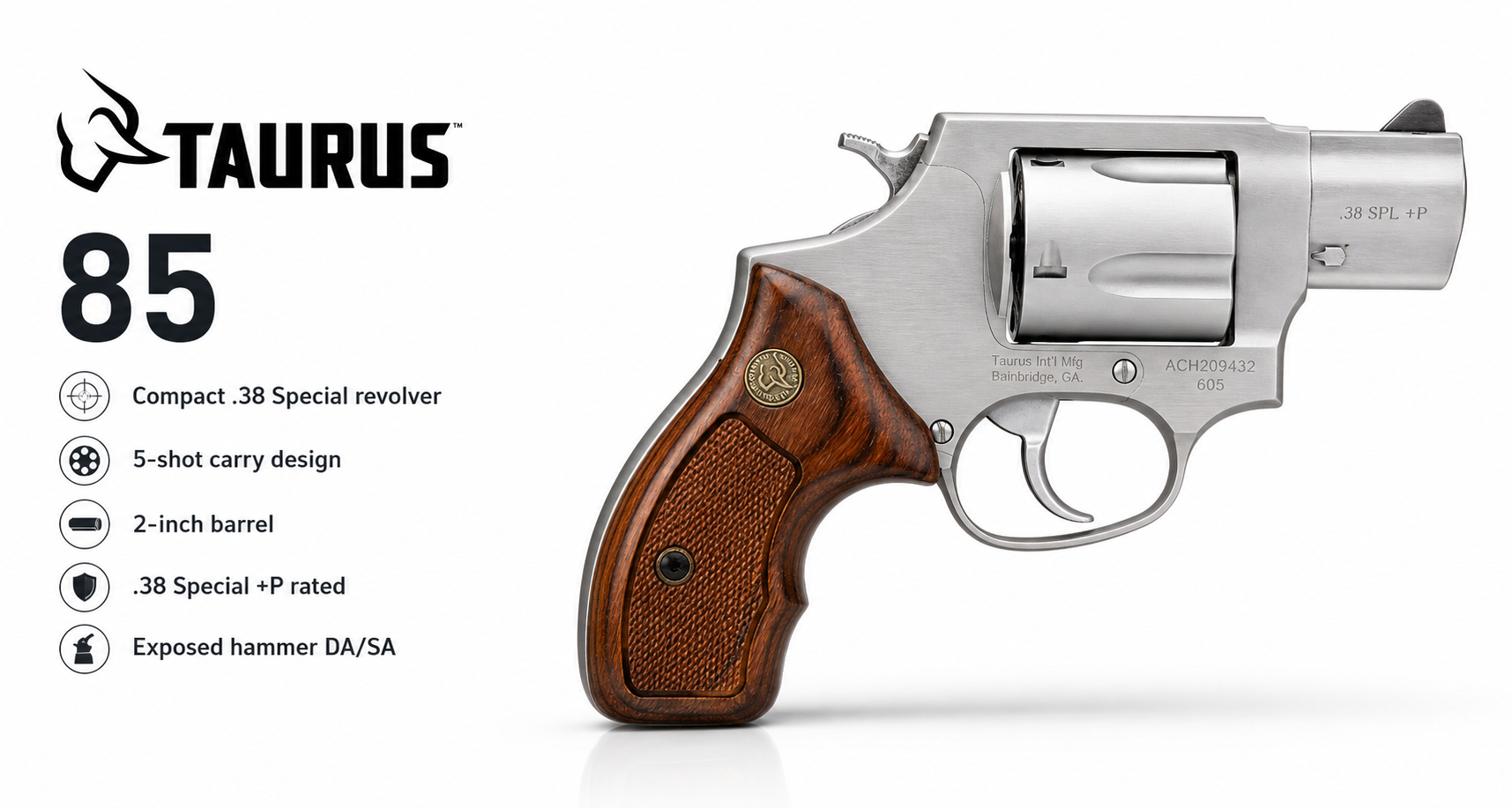 Taurus 85 for Sale — 5-Shot .38 Special Revolver | Impact Guns