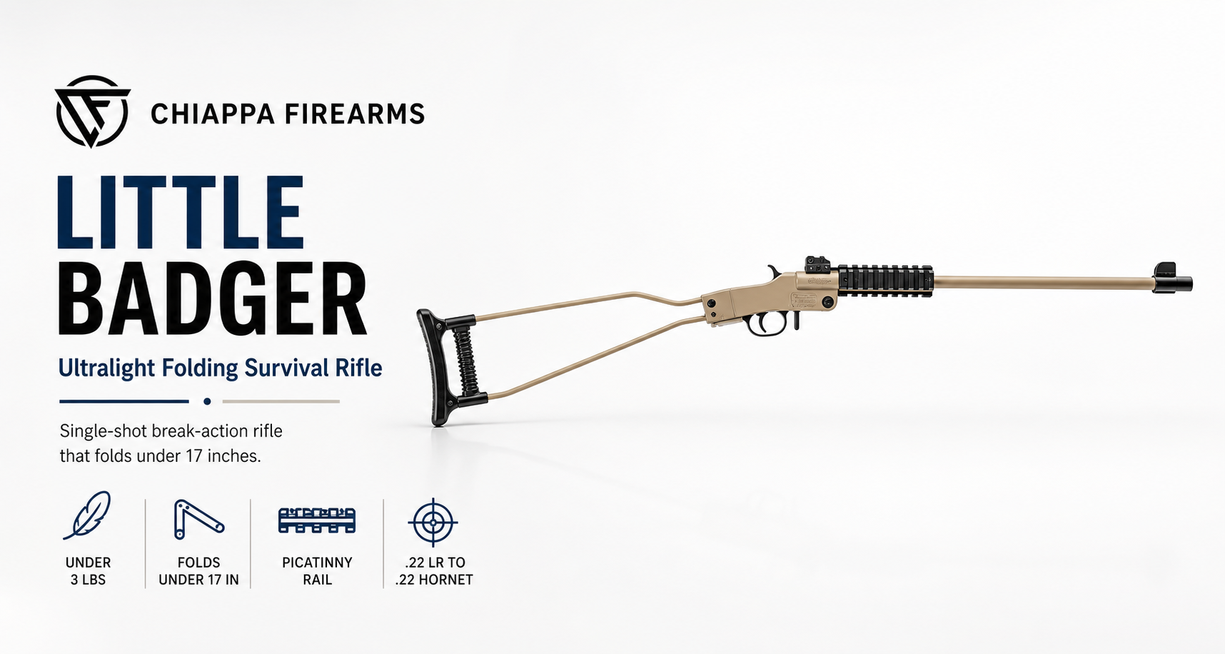 Chiappa Little Badger for Sale — Folding Single Shot Rifle | Impact Guns