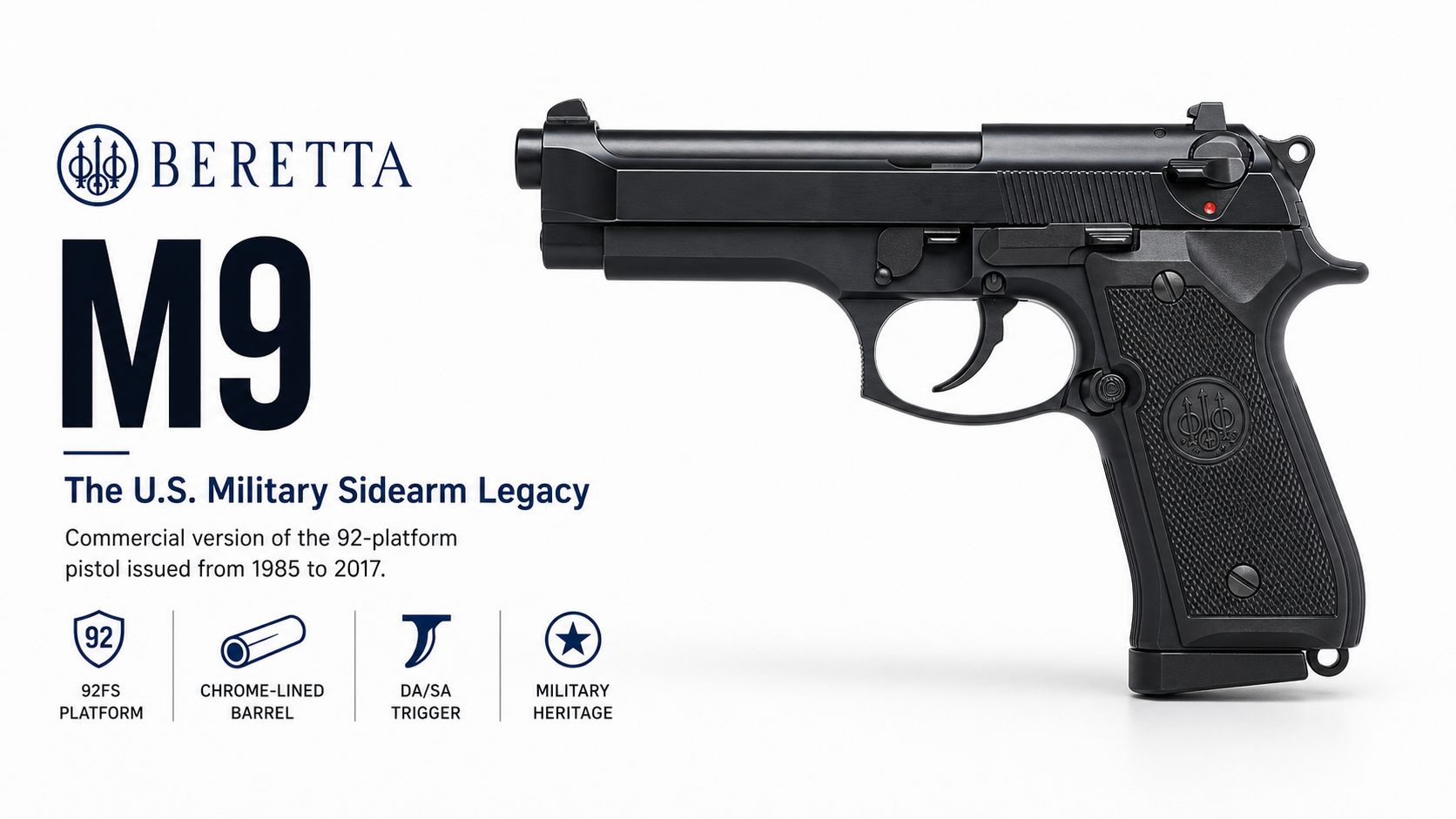 Beretta M9 for Sale — Military 9mm Pistol | Impact Guns