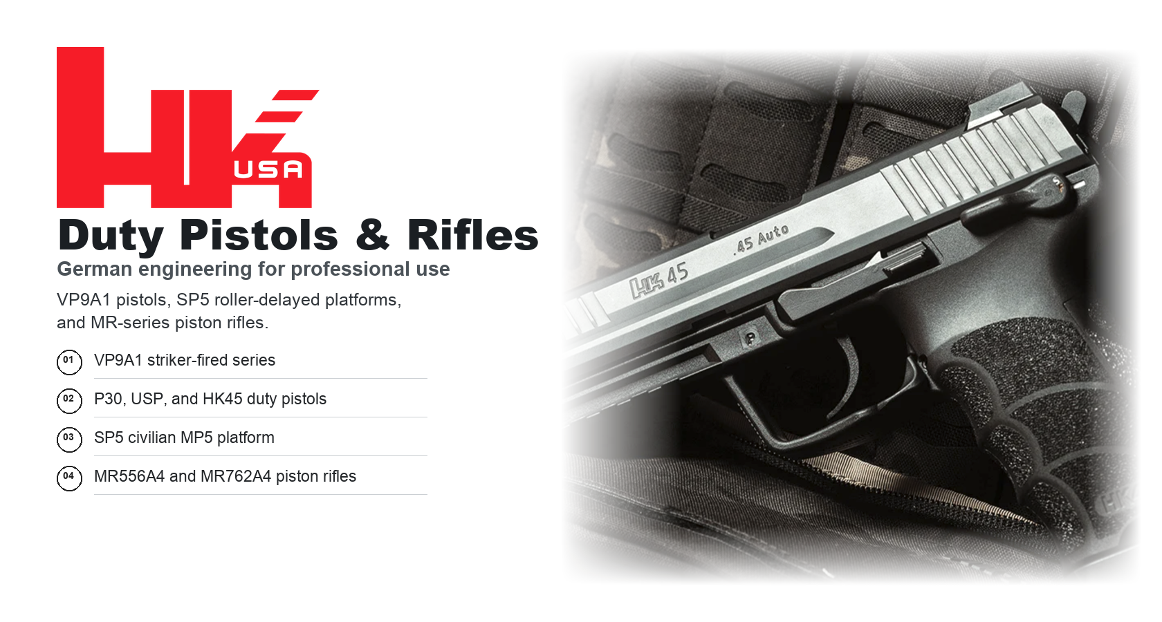 Heckler & Koch Guns for Sale | HK VP9, USP, SP5 & More | Impact Guns