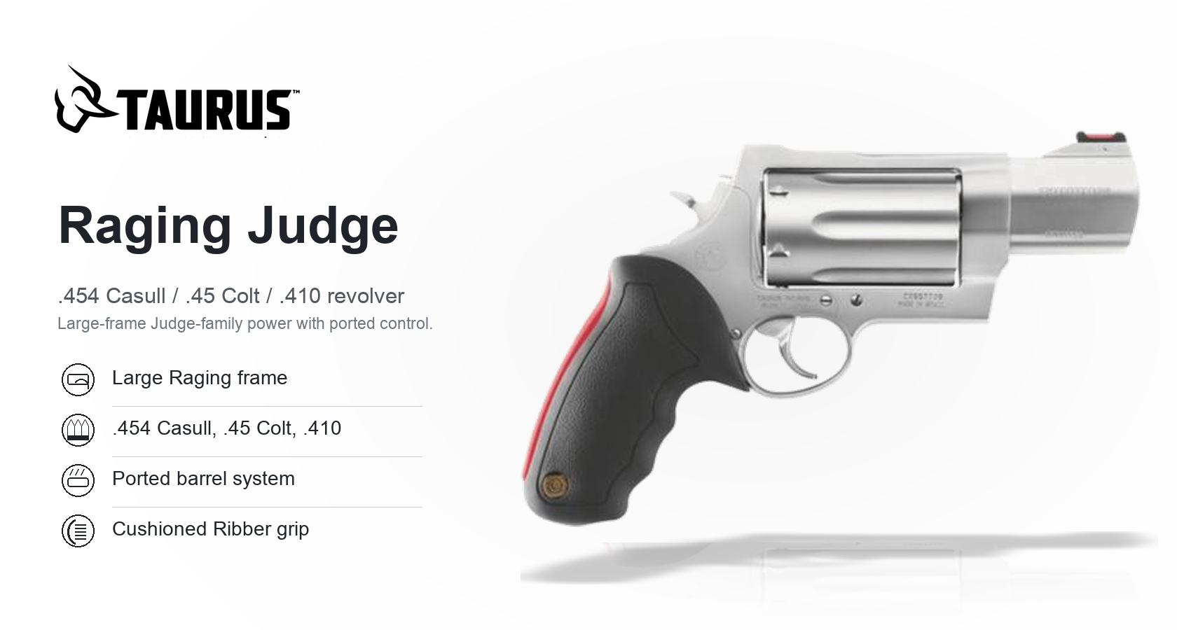 Taurus Raging Judge for Sale — .454 Casull, .45 Colt & .410 Revolver | Impact Guns