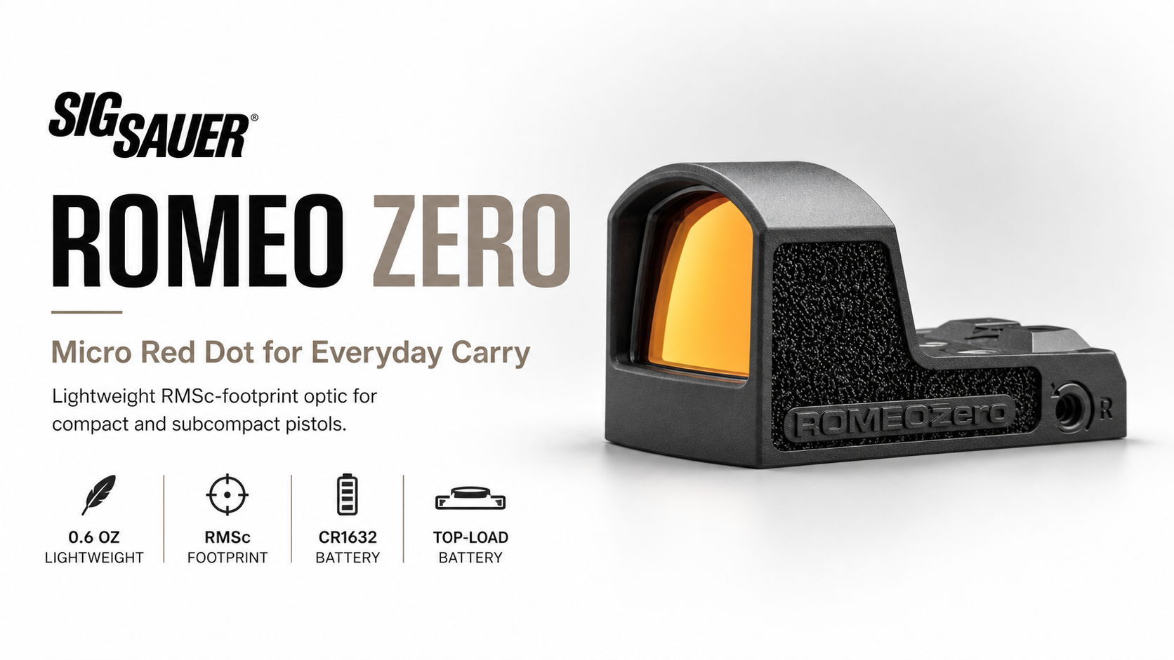 Sig Sauer Romeo Zero for Sale | Micro Red Dot for Subcompact Pistols | Impact Guns