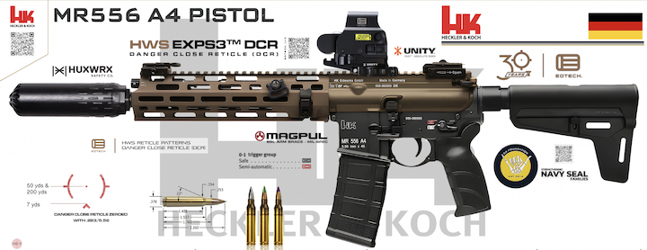 HK MR556 A4 Rifles & Pistols | 5.56 NATO Piston-Driven | Impact Guns
