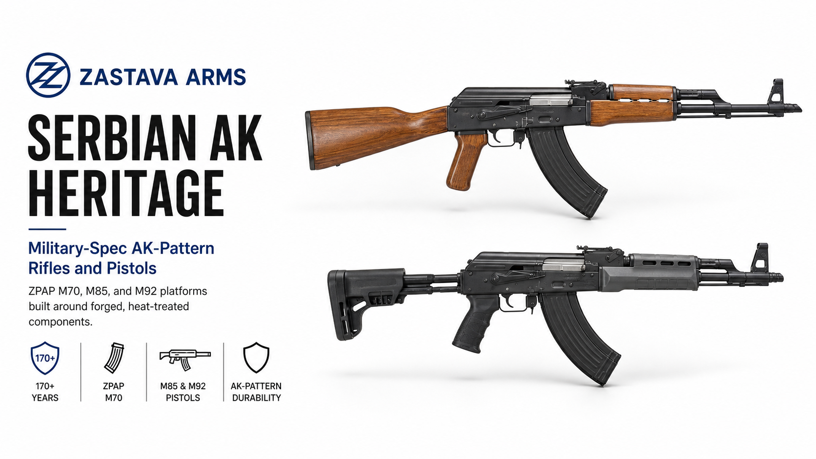 Zastava Firearms for Sale | M85, M92 & ZPAP AK Rifles | Impact Guns