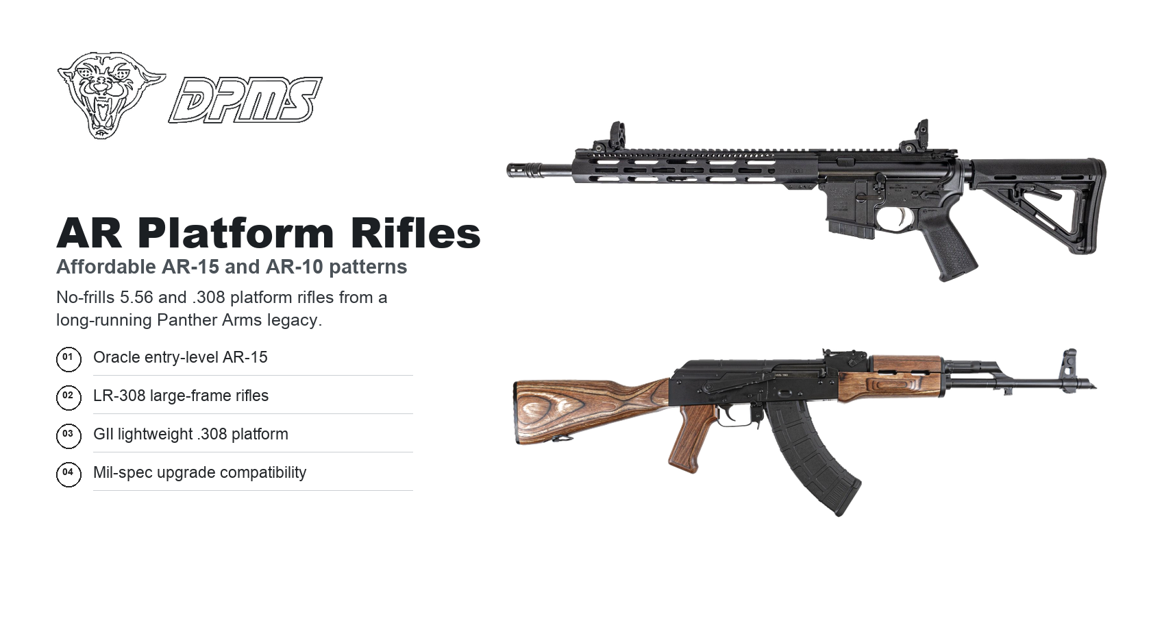 DPMS Firearms AR-15 & AR-10 Rifles — Panther Arms Series | Impact Guns