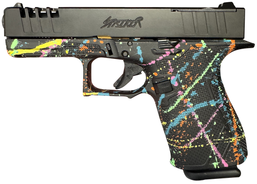 GREAT LAKES FIREARMS 19 Striker 9mm 4″ 15rd – Black & Splatter Paint