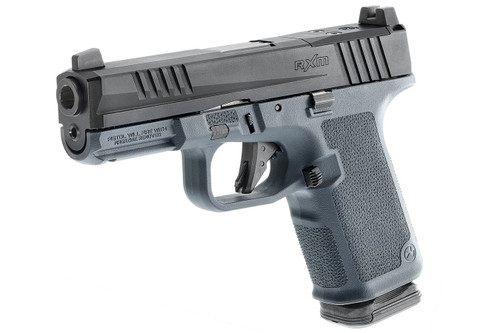 Ruger RXM 19400 9mm Semi-Automatic Pistol, 4″ Barrel, Magpul Stealth Grey Frame, 2-15rd Magpul Magazines, Co-Witness Blacked Out Rear Sight w/ Tritum Front
