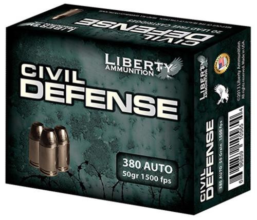 Liberty Civil Defense .380ACP 50GR HP 20Rds
