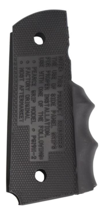 Pearce Grip 1911 Finger Groove Insert 1911 Style Compact Black Rubber Impact Guns 7873