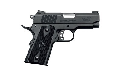 Taurus, 1911, Officer Size, 45 ACP, 3.5" barrel, Steel Frame, Black, 8Rd, Novak