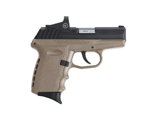Sccy Industries Cpx 2 Rd Dao 9mm 3 10 Black Slide Flat Dark Earth Polymer Frame Grip Crimson Trace 1500 Red Dot No Manual Safety 10 Rd Impact Guns