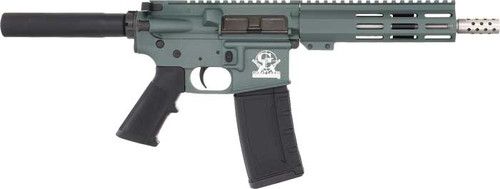 Great Lakes Firearms AR-15 Pistol, .223 Wylde 7.5″ Stainless Barrel, 7.25″ M-LOK Rail, 7075 T6 Receiver, Charcoal Green Cerakote – GL15223SSP CHG