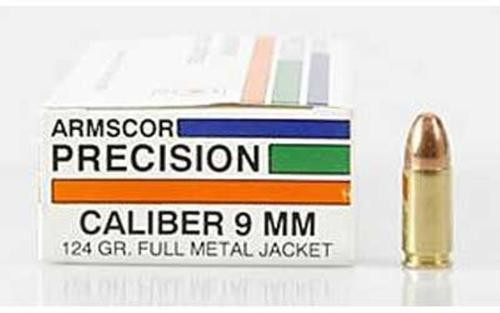 Armscor 9mm 124gr Fmj 50rdbox Impact Guns 4921