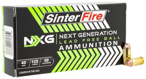 SinterFire Inc Next Generation (NXG) 40 S&W 125gr, Lead Free Ball, 50rd ...
