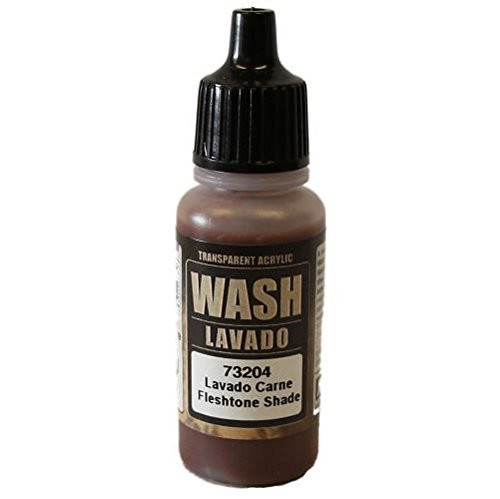 Vallejo Game Color Wash Flesh – 17ml, Acryl Waschlösung Für Figuren, Transparent, Zum Schattieren