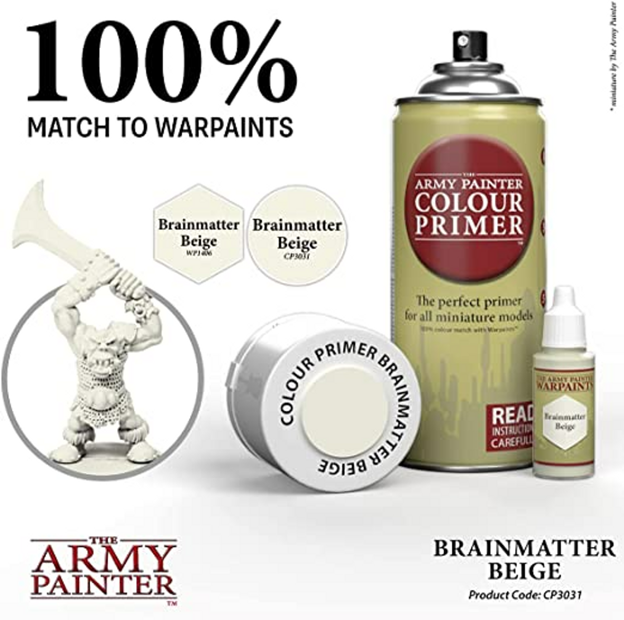 The Army Painter Color Primer Spray Paint, Matt Black, 400ml, 13.5