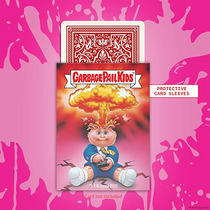 Garbage Pail Kids Premium Card Sleeves | 100 Card Protector Sleeves | 64mm x 89mm Sleeves Fit Standard Size Playing Cards & Collector Cards | Card Sleeve Back Artwork Featuring Adam Bomb Character