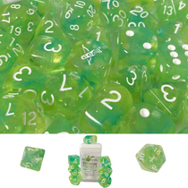 Role 4 Initiative Diffusion Large High Visibility Polyhedral Dice Set Ranger's Mark with White Numbers 7 Ct R4i-50528-7C