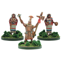 Mythic Earth Inca Oracle Inca 5 Metal Miniatures Figures Set  & Magic Cards MSMA07