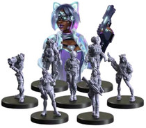 Monster Fight Club Cyberpunk Red Combat Zone Miniatures Danger Gals Starter Gang MFC-45015